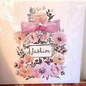 Canvas Art Fashion Floral Gold White Canvas 9 x 9 Small Space Solutions Dorm NEW